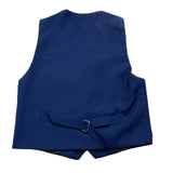 Never Too Solid Blue Waistcoat For Boys
