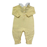 Le Bebe Tutina Manica Lunga Tinta Unita con Trafori per Neonata LBG6247 GIALLO LE BEBE 