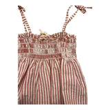 Zoe &amp; Tobiah Solid Color White Striped Romper For Baby Girl
