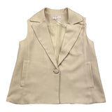 Fun &amp; Fun Beige Solid Color Vest For Girls