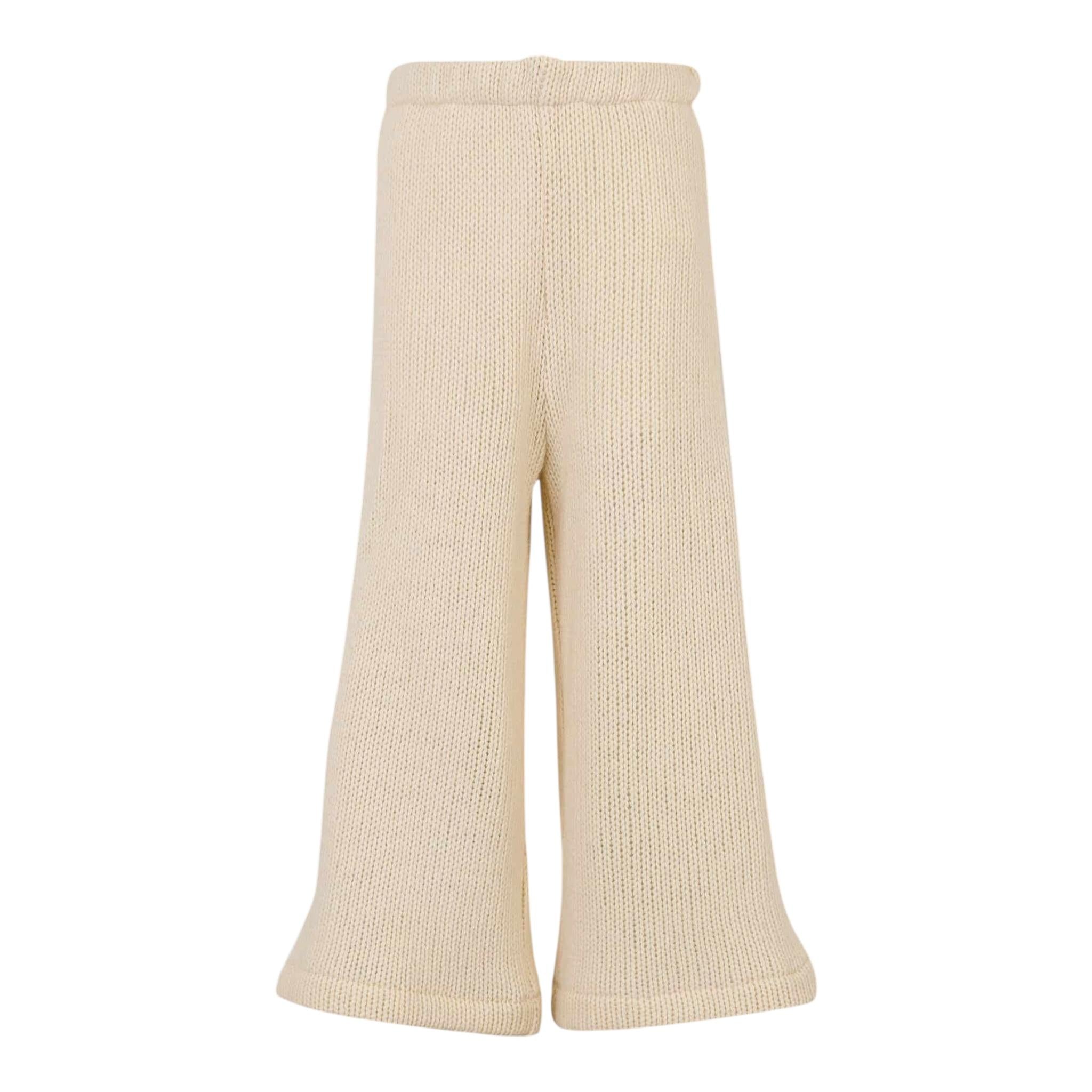 DOU DOU pantalone tinta unita modello a zampa Panna per Bambina DV6B30XX PANNA DOU DOU 