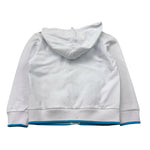 Suns68 Felpa Tinta Unita con Zip Cappuccio E Logo per Bambino CPF35310 BIANCO SUNS68 