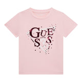 Guess T-Shirt Girocollo Tinta Unita con Logo per Neonata K5RI00K6YW4XXX ROSA GUESS 