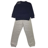 Cesare Paciotti 2 Piece Set Sweatshirt-Trousers Two-Tone Blue/Grey For Newborns