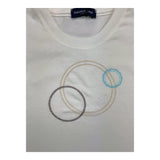 Emanuel Pris Solid Color Crew Neck T-Shirt with White Print for Newborns
