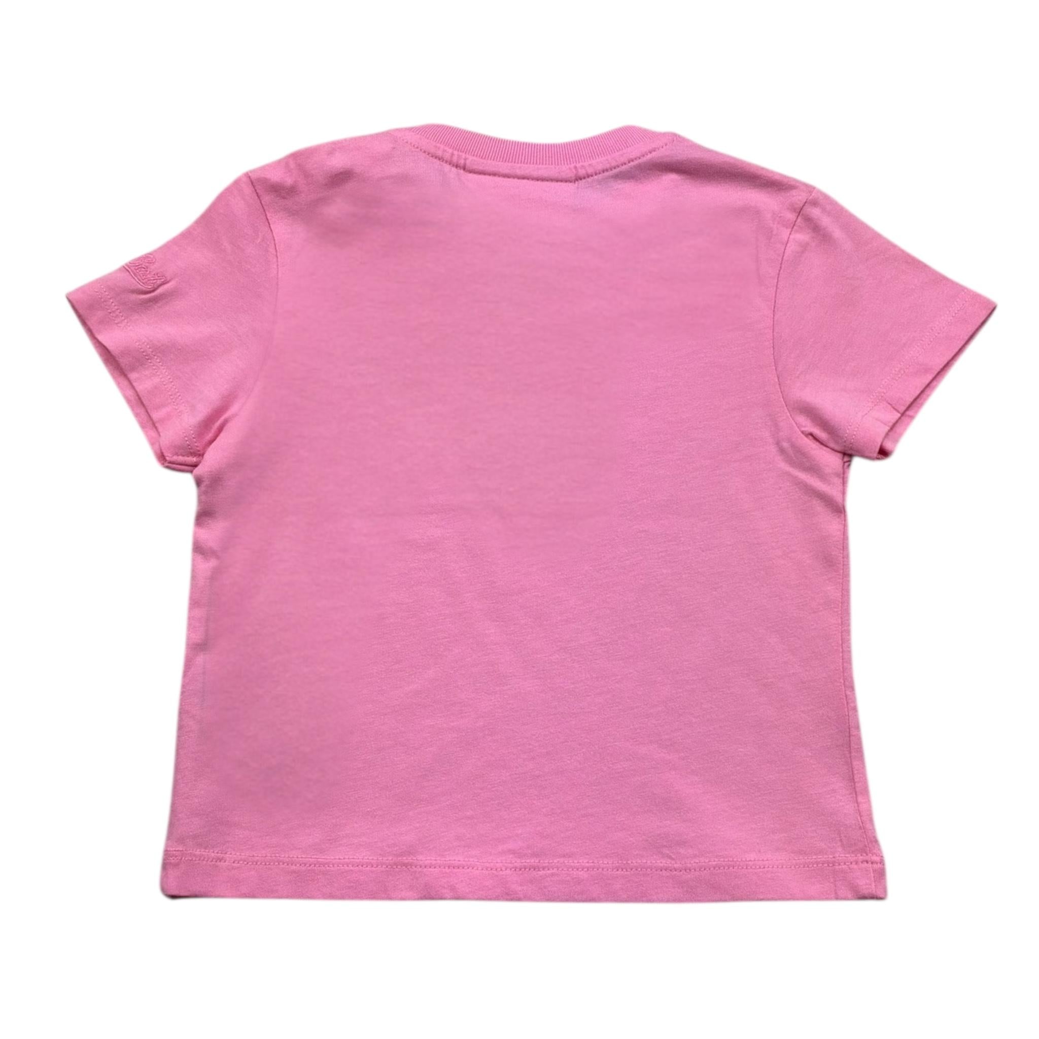 Saint Barth T-Shirt Girocollo Tinta Unita con Stampa per Neonata ELLY001033 ROSA SAINT BARTH 