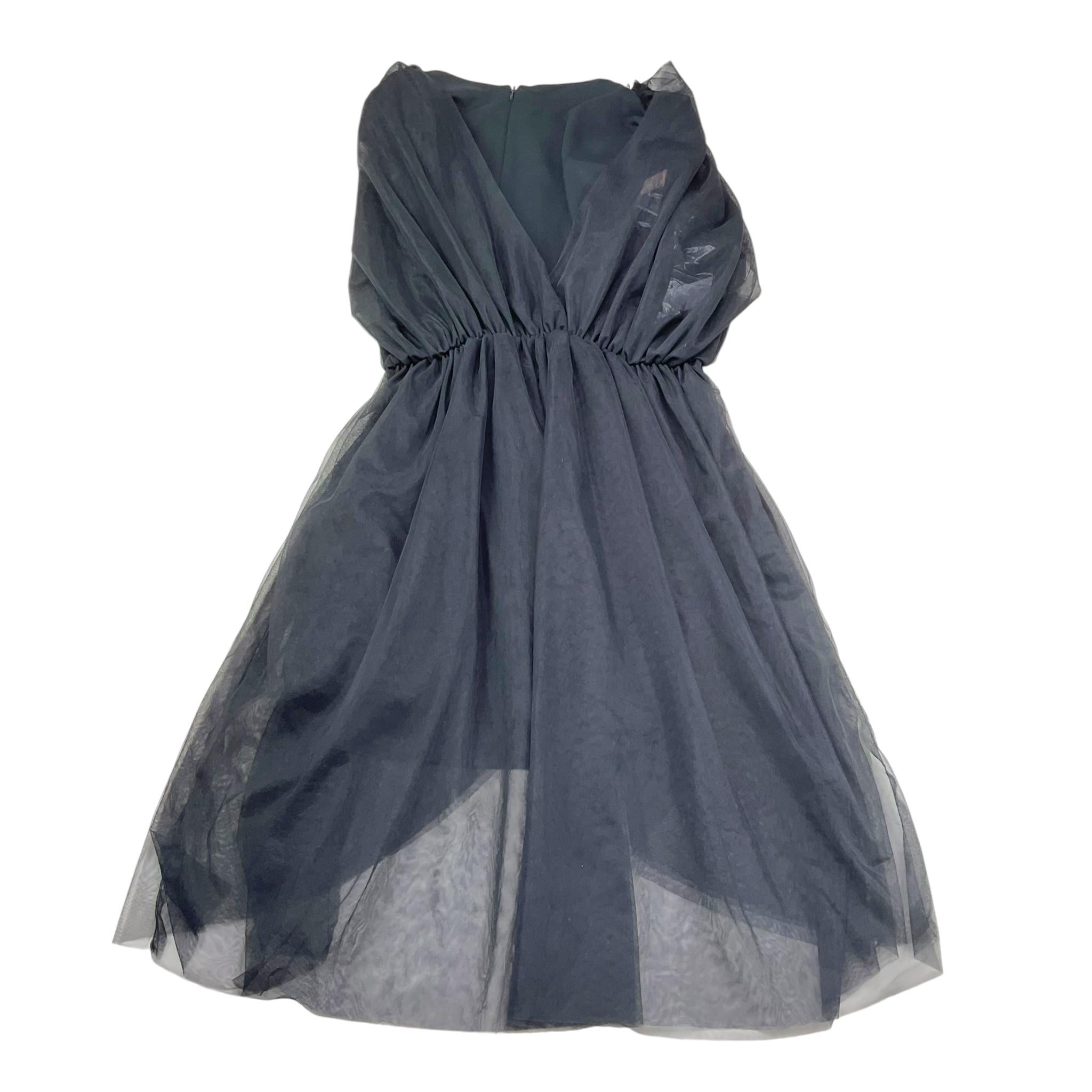 Liu Jo Abito Tinta Unita con Tulle E Cintura per Bambina GA5147 NERO LIU JO 