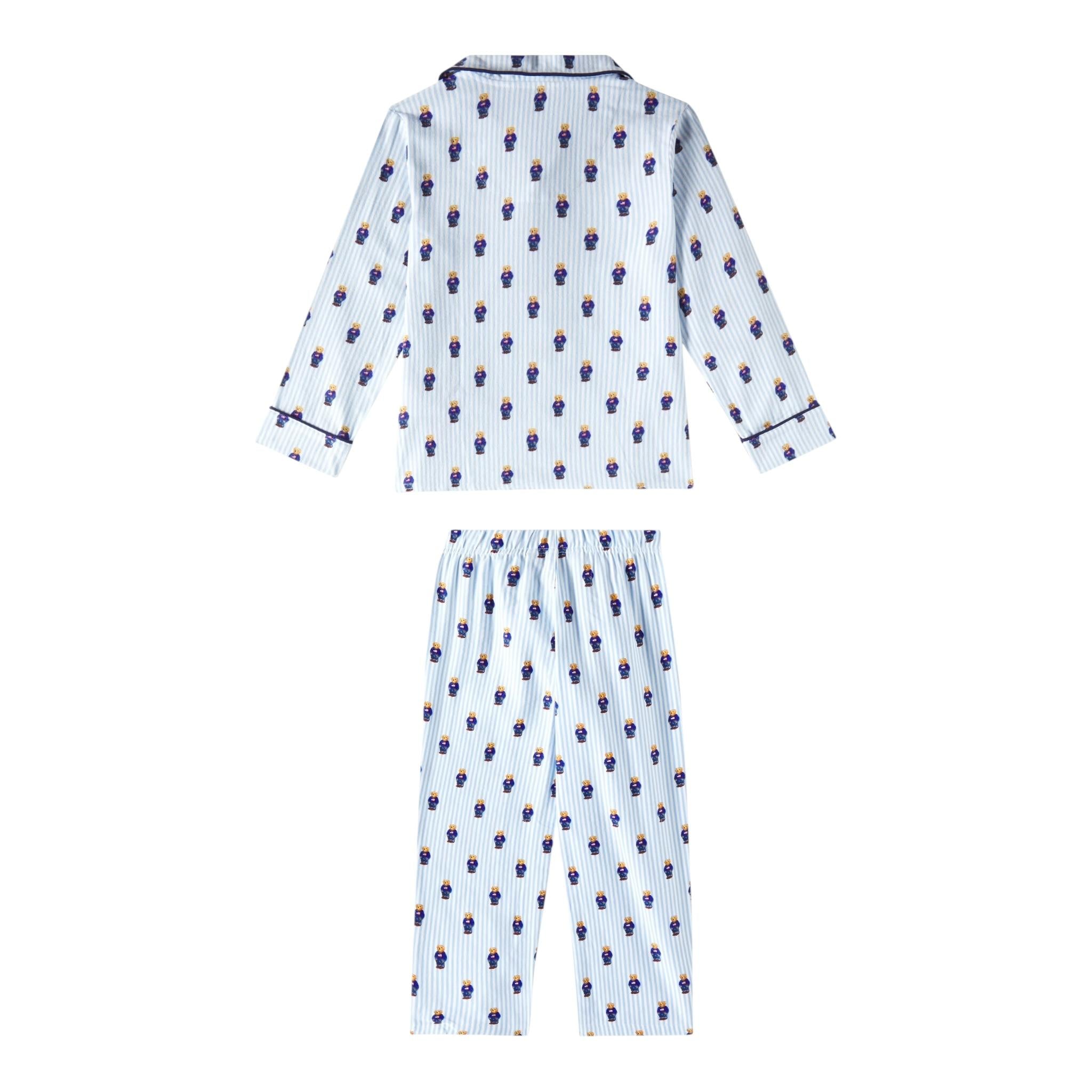 Ralph Lauren Completo 2 Pezzi Pigiama Shirt-Pantalone per Bambina 4P0143 AZZURRO RALPH LAUREN 