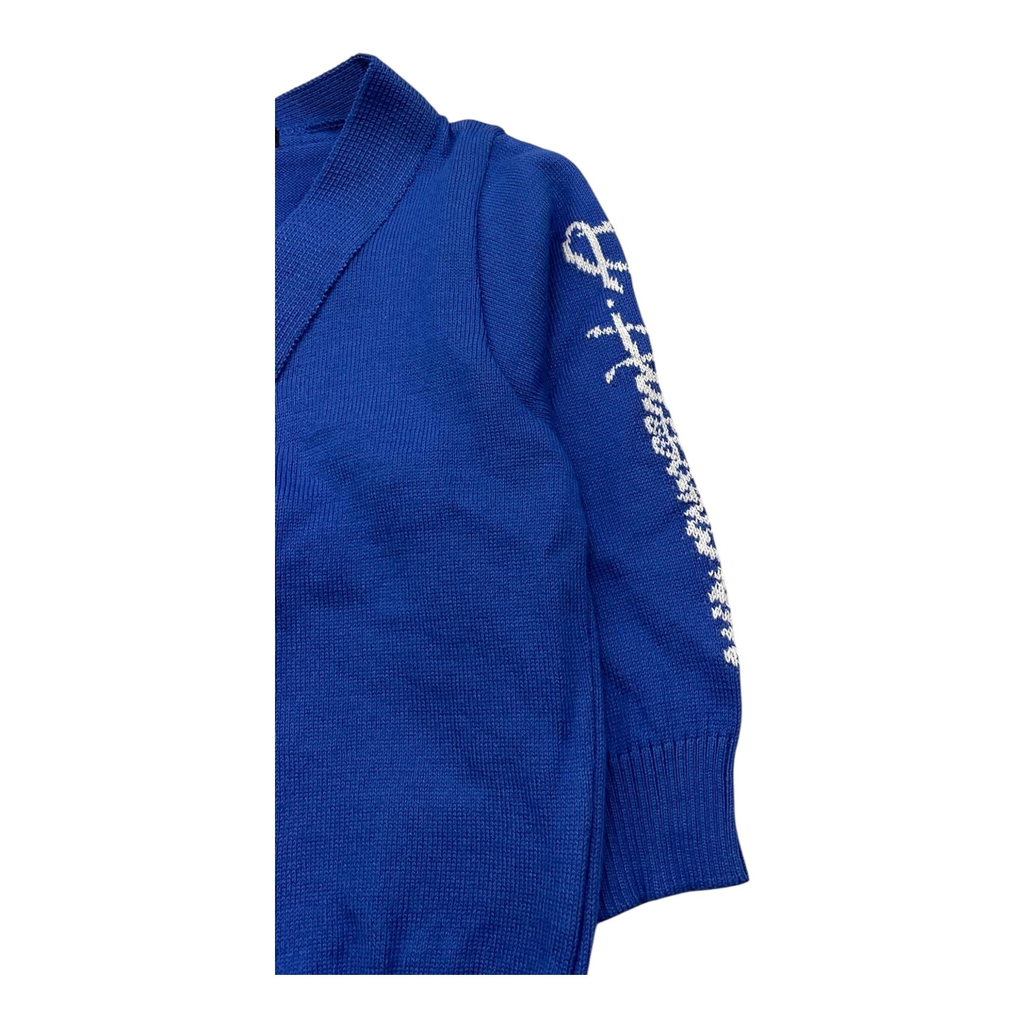 DANIELE ALESSANDRINI cardigan tinta unita con scollo a v  Cobalto per Neonato 1291W00008X COBALTO DANIELE ALESSANDRINI 