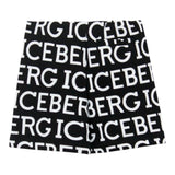 Iceberg Bermuda In Fleece Logo Prints Black For Newborn