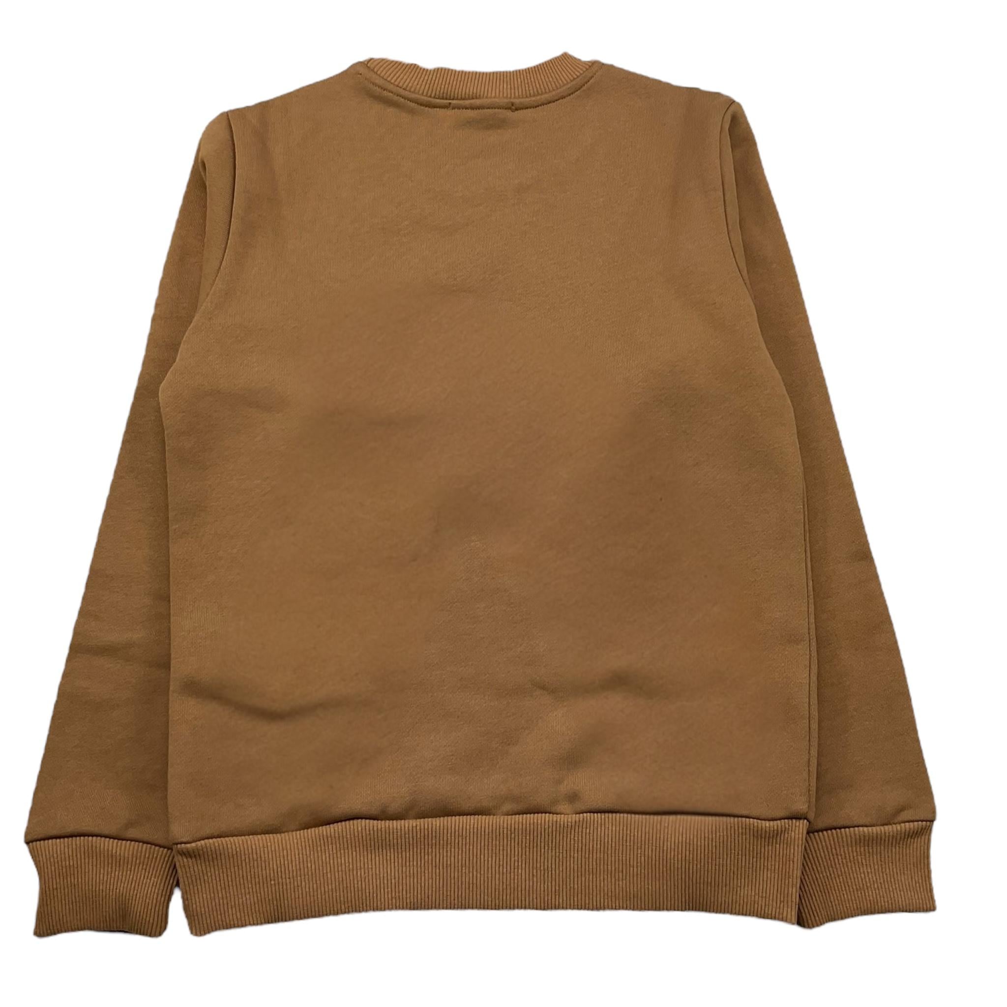 DANIELE ALESSANDRINI felpa girocollo tinta unita con stampa Beige per Bambino 1231F00103X BEIGE DANIELE ALESSANDRINI 