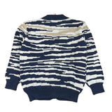 Missoni Two-Tone Cardigan With Blue/White Pattern For Boys