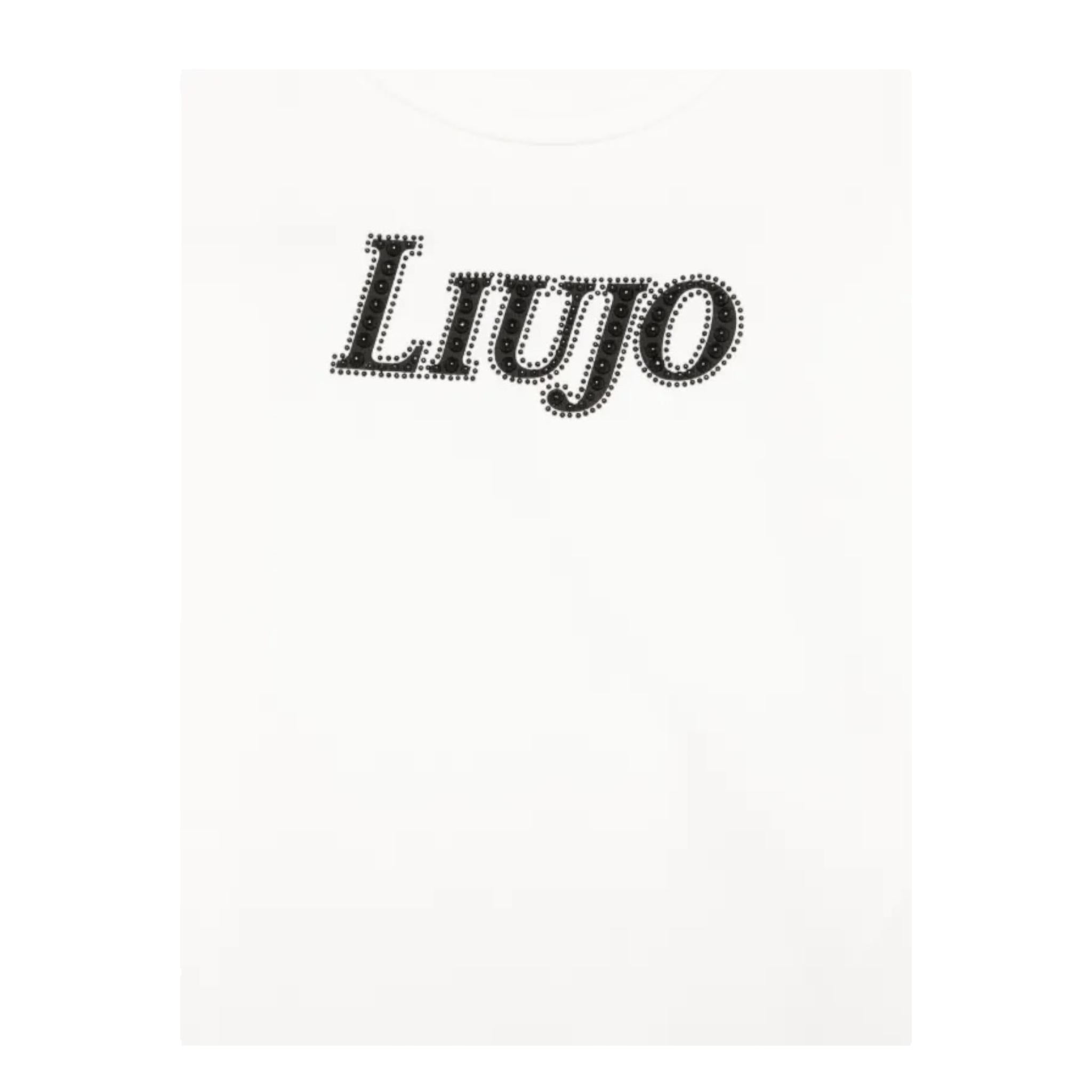 LIU JO shirt girocollo tinta unita con stampa Bianco per Bambina GF4158XX BIANCO LIU JO 