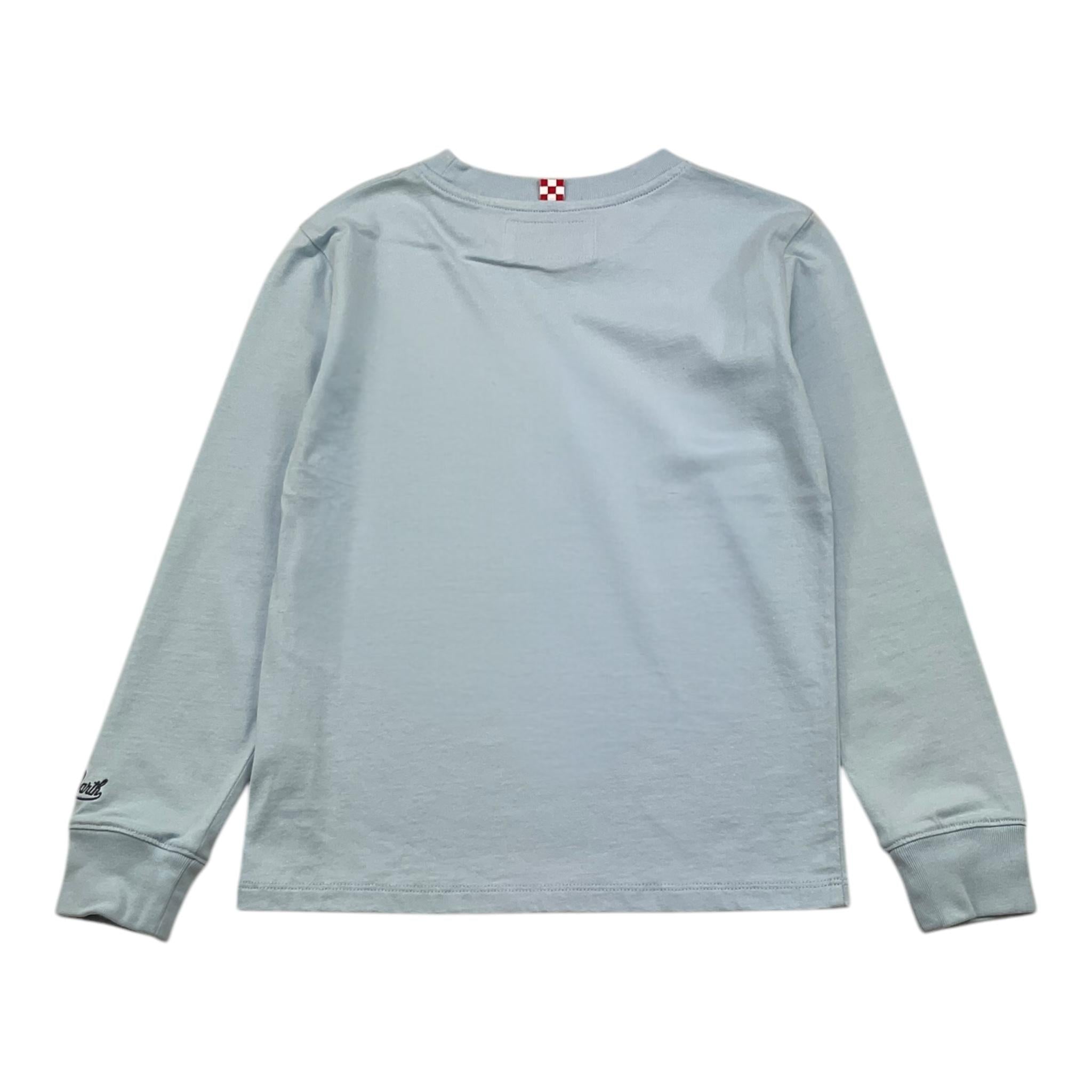 SAINT BARTH shirt girocollo tinta unita con stampa Azzurro per Bambina BEAR AZZURRO SAINT BARTH 