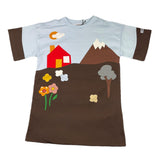 MOSCHINO abito mezza manica bicolore con stampa Azzurro per Bambina HCV0GL AZZURRO MOSCHINO 