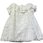 Le Bebe Abito Mezza Manica Tinta Unita con Colletto per Neonata LBG6386 BIANCO LE BEBE 