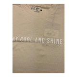 Dan John Solid Color Crew Neck Printed T-Shirt Beige For Boys