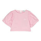 Etro T-Shirt Crew Neck Solid Color Crop Model Pink For Girls