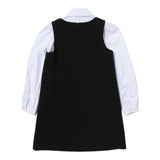 Moschino Set Sleeveless Dress With Long Sleeve Shirt White/Black For Girls