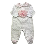 La Sartoria Dei Piccoli Tutina Tinta Unita Traforta per Neonata LTB3091 BIANCO LA SARTORIA DEI PICCOLI 