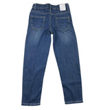 Name.It Blue Adjustable Waist Solid Color Jeans For Boys