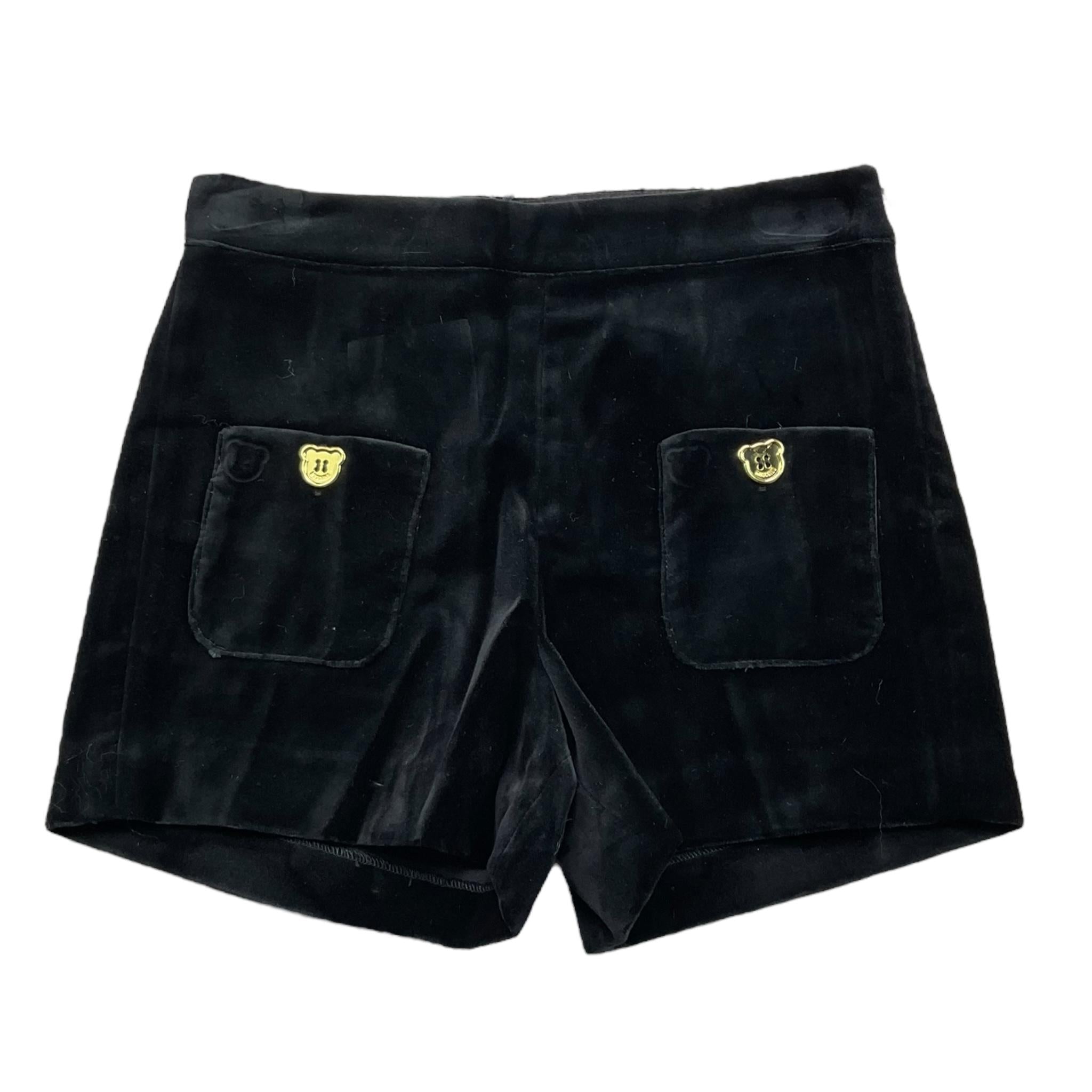 MOSCHINO short tinta unita in velluto Nero per Bambina HDQ01V NERO MOSCHINO 