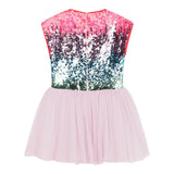 BillIEBLUSH abito multicolor giromanica con pailletts Rosa per Bambina U20650 ROSA BillIEBLUSH 