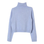 MISS BLUMARINE maglia collo alto tinta unita con brillantini Azzurro per Bambina IF4135 AZZURRO MISS BLUMARINE 