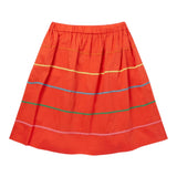 Stella Mccartney Solid Color Skirt With Red Print For Girls