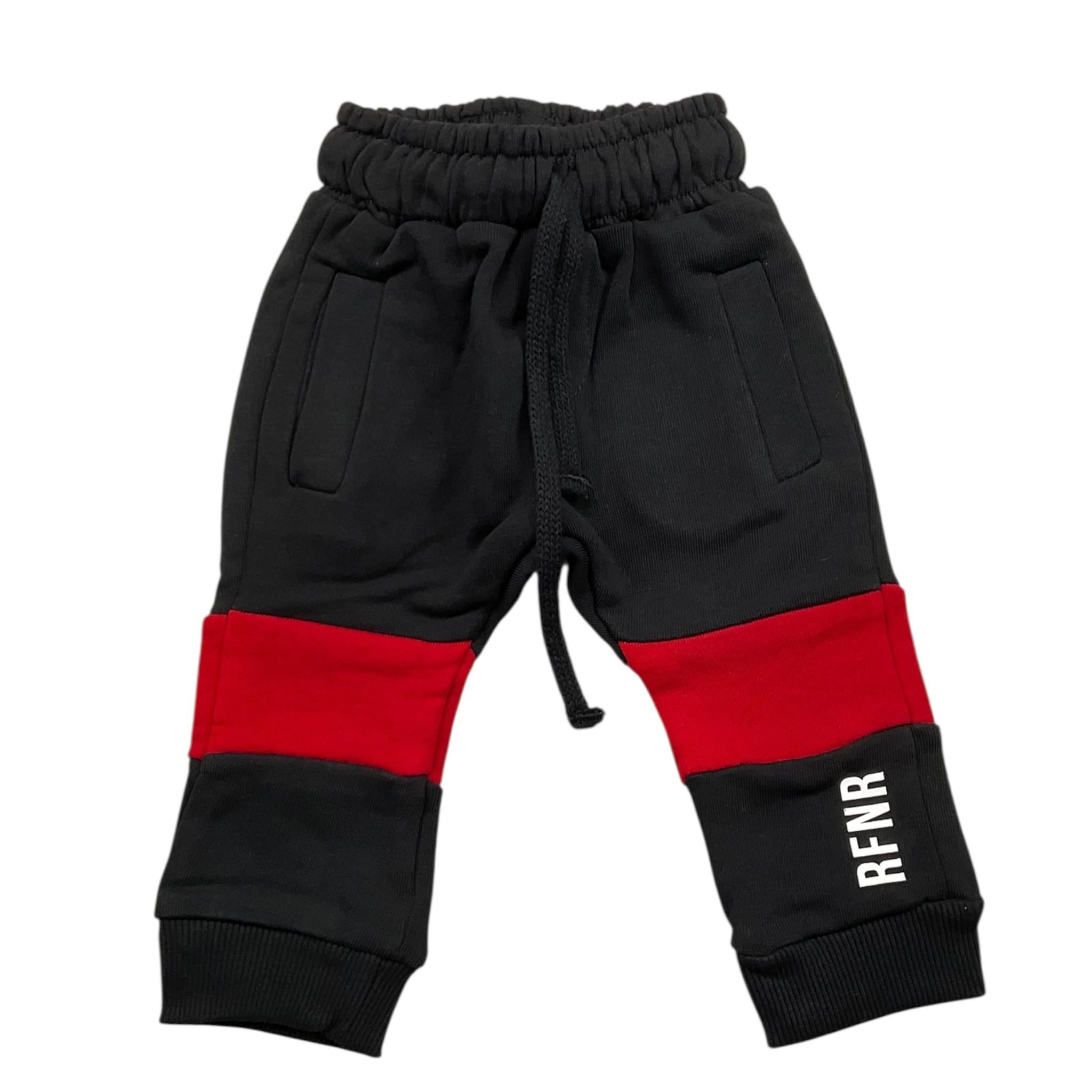RAFFINERIE pantalone tinta unita modello tuta Nero per Neonato RFN13 NERO RAFFINERIE 