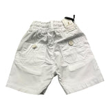Jeckerson Bermuda Solid Color With Elastic Waist White For Newborn