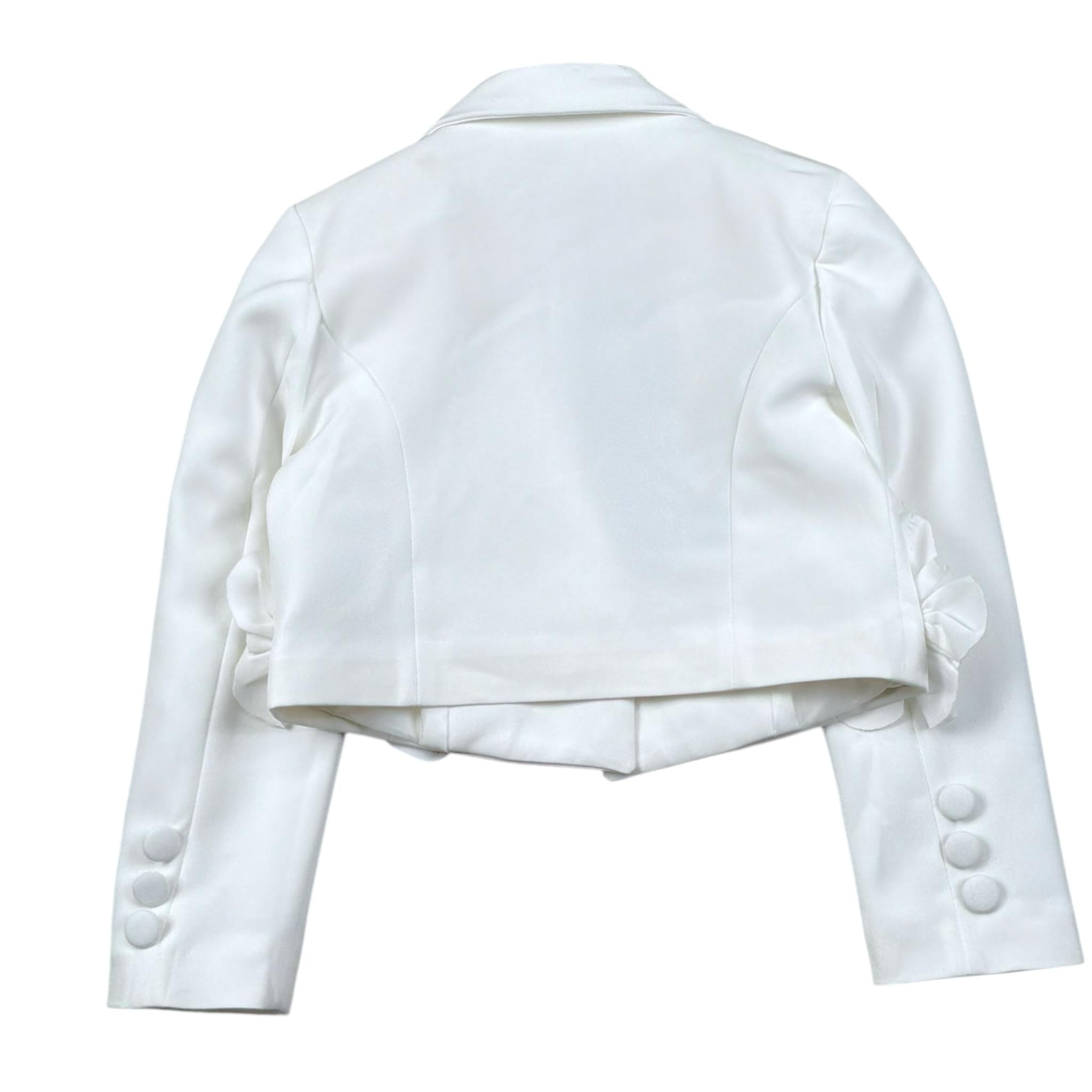 Fun & Fun Giacca Tinta Unita con Applicazioni per Bambina FNCBJK00989X BIANCO FUN & FUN 