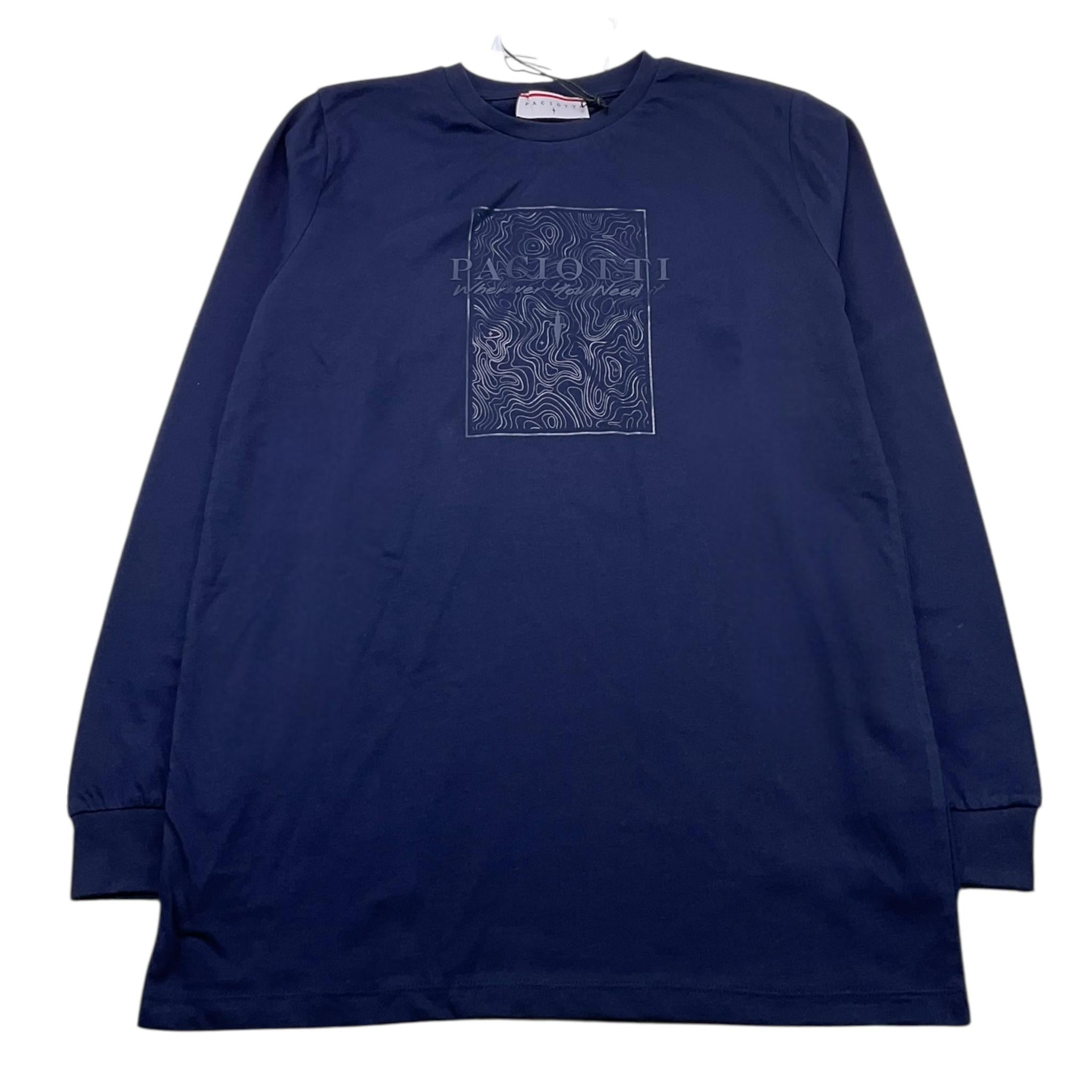 CESARE PACIOTTI shirt girocollo tinta unita con stampa Blu per Bambino TSP5362J BLU CESARE PACIOTTI 