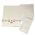 LE BEBE' set 3 pezzi lenzuola tinta unita cn ricami Bianco per Neonata LBG6137 BIANCO LE BEBE' 