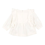 CHLOE' camicia manica lunga tinta unita con ricami Bianco per Neonata C05446 BIANCO CHLOE' 