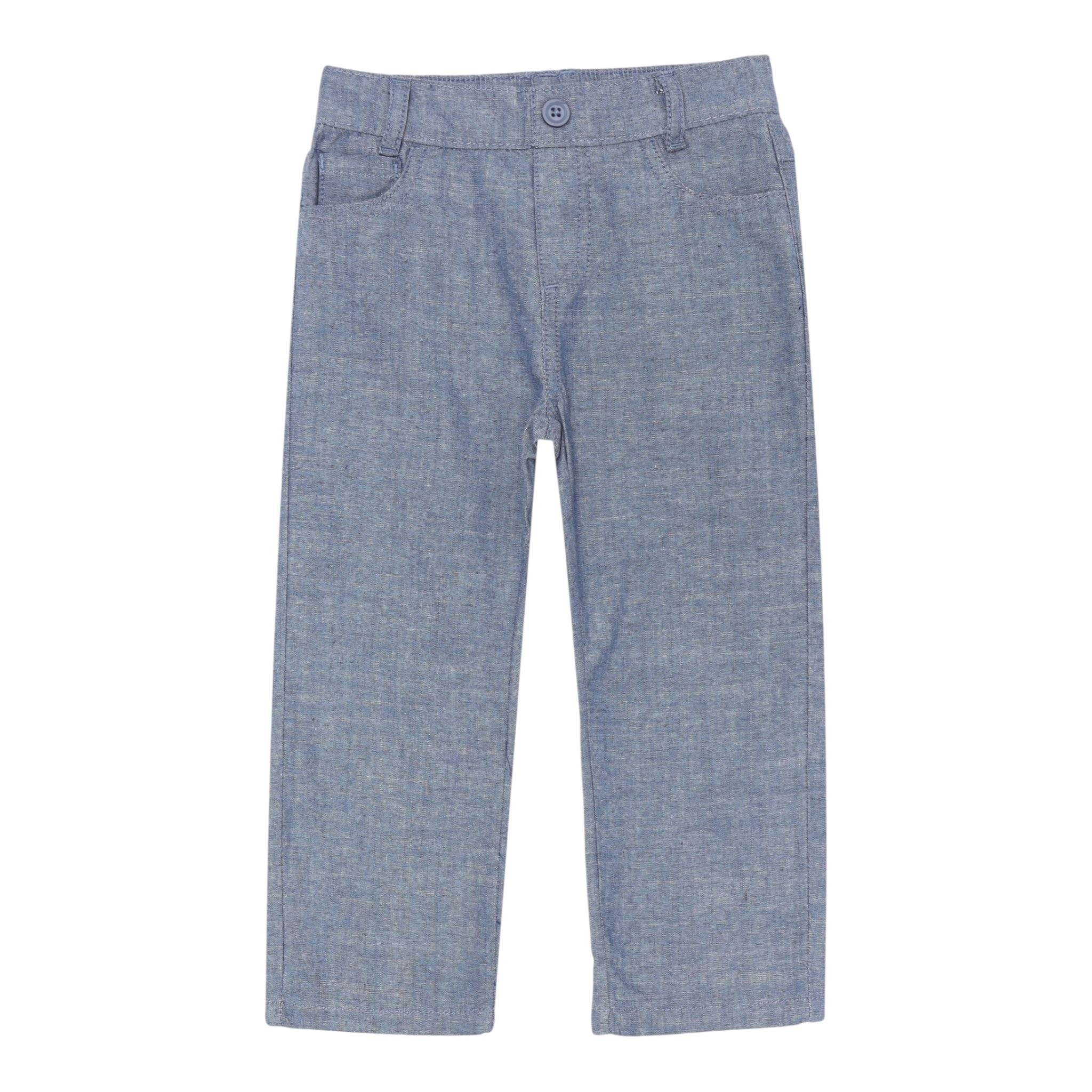 Trussardi Pantalone tinta unita con 5 Tasche Blu per Neonato TIP25035JEN BLU TRUSSARDI 