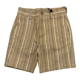 Daniele Alessandrini Solid Color Bermuda Shorts With Striped Pattern And Adjustable Waist Sand For Newborn