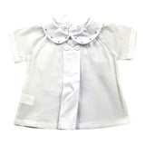 Malvi &amp; Co Solid Color Half Sleeve Shirt With White Collar For Newborns