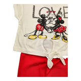 Kangaroo Complete 2 Piece T-Shirt-Leggings White/Red for Baby Girl