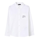N°21 Camicia Tinta Unita con Stampa per Bambina N2102U BIANCO N°21 