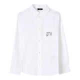 N°21 Camicia Tinta Unita con Stampa per Bambina N2102U BIANCO N°21 