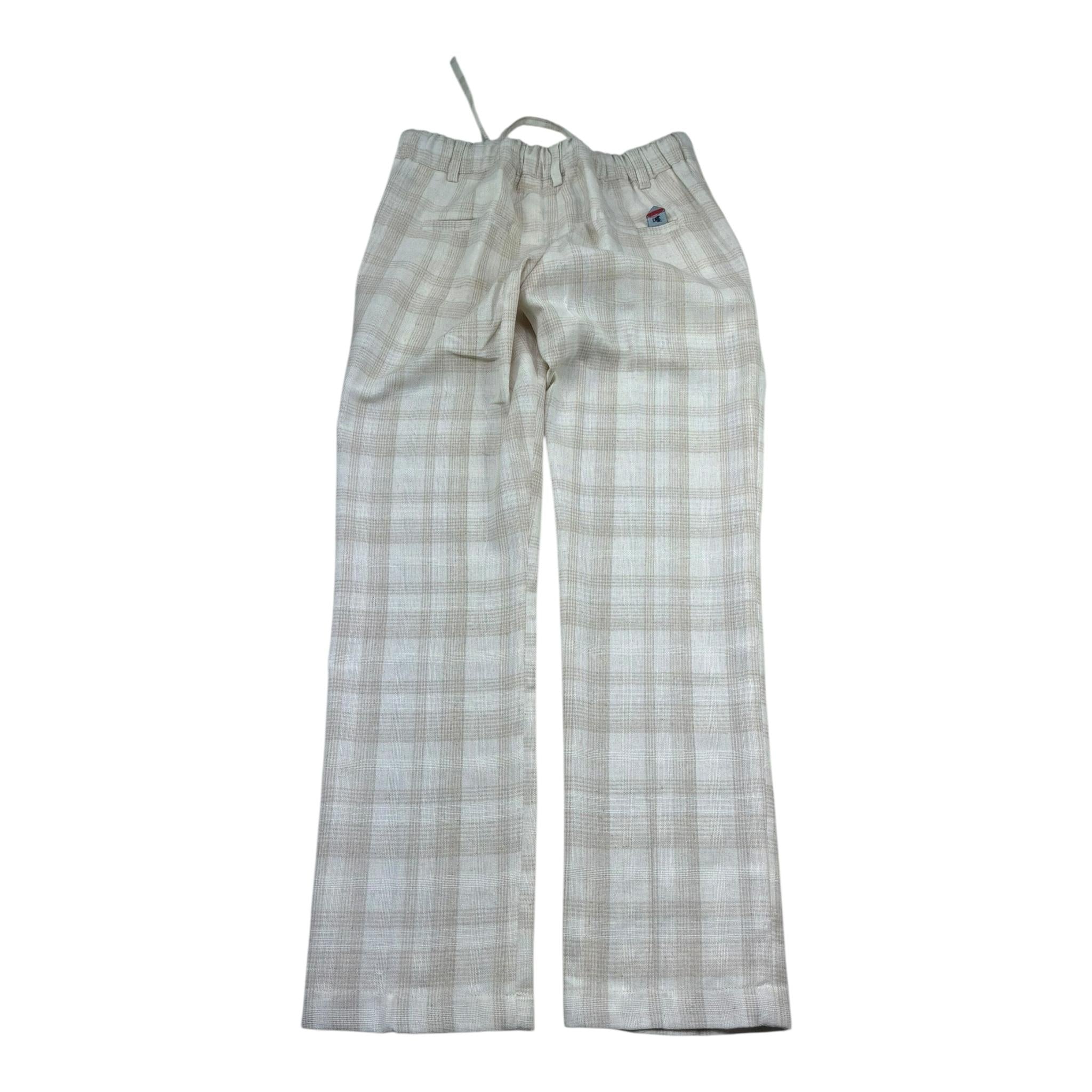 Manuel & Frank Pantalone Tinta Unita con Elastico In Vita E Fantasia A Quadri per Bambino MF1399R BEIGE MANUEL & FRANK 