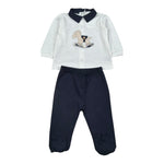 Lalalu' Completo 2 Pezzi Shirt-Ghettina per Neonato CPL6P BIANCO/BLU LALALU' 