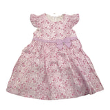 Ninnaoh Solid Color Dress with Pink Pattern for Baby Girl