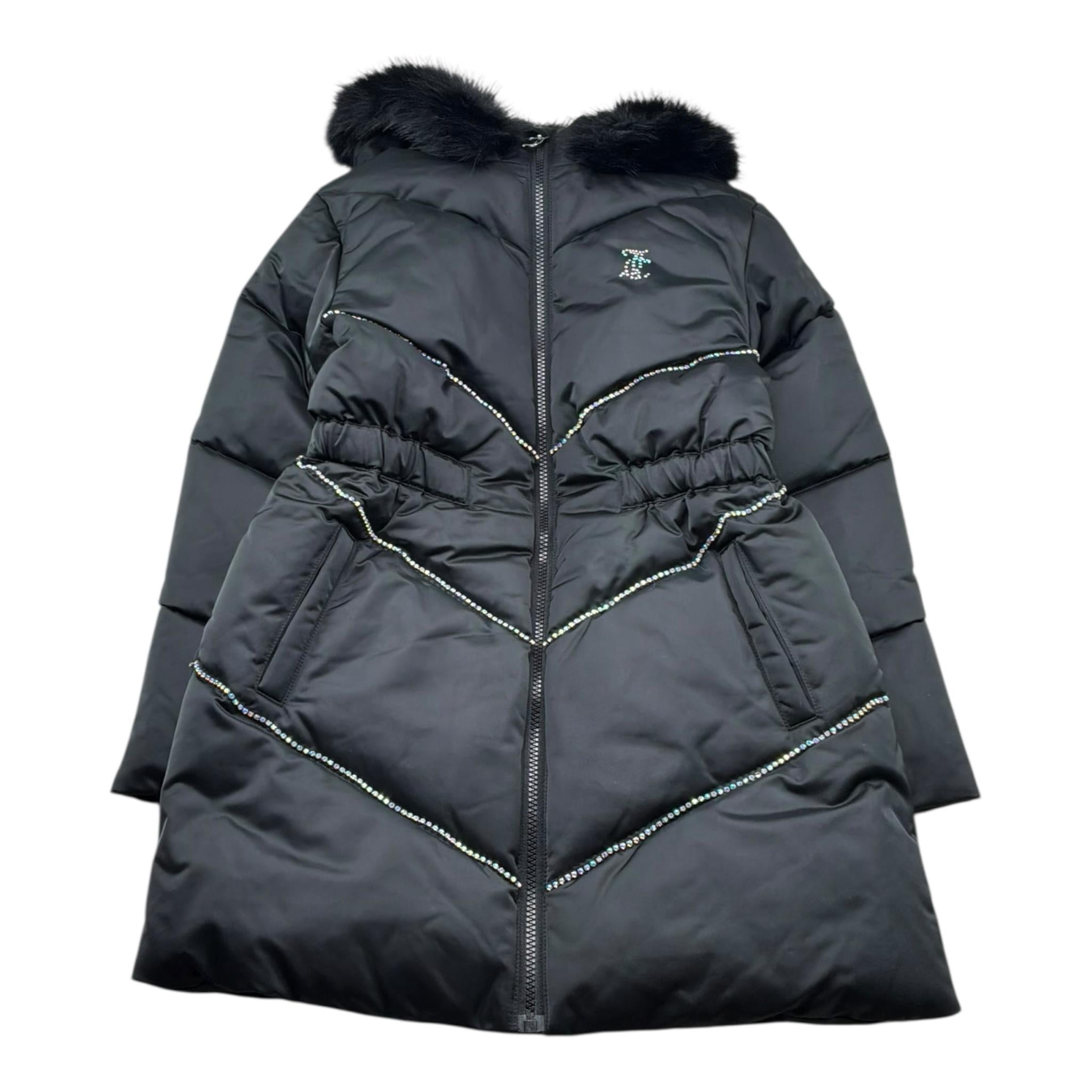 Juicy Couture Giubbino Tinta Unita con Cappuccio E Zip per Bambina JBX6633 NERO JUICY COUTURE 