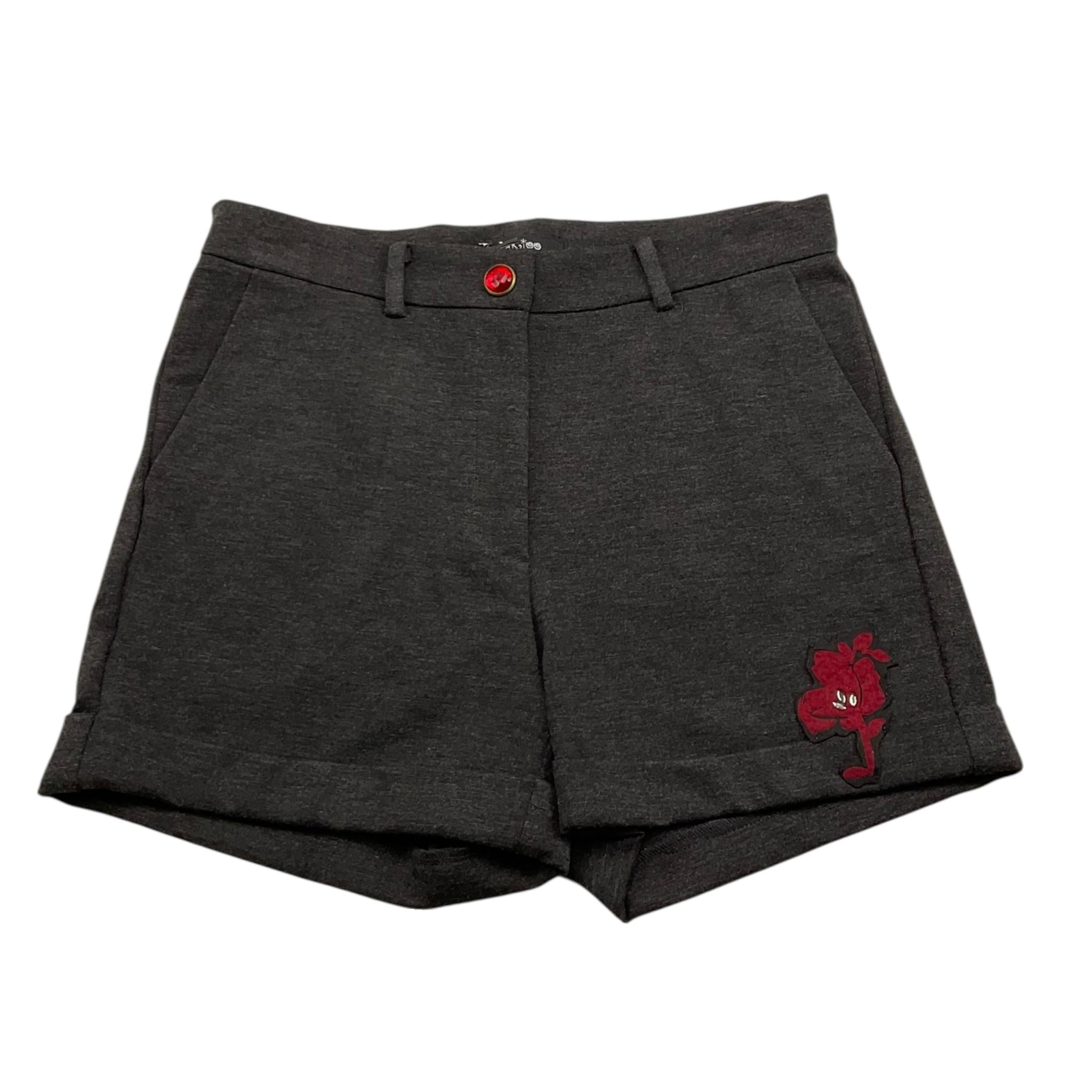 MONNALISA short tinta unita con applicazione Grigio per Bambina 418403AN GRIGIO MONNALISA 