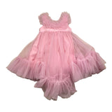 Miss Grant Solid Color Tulle Sleeveless Dress for Girls in Pink