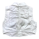Meimeij Solid Color White Sleeveless Shirt For Girls