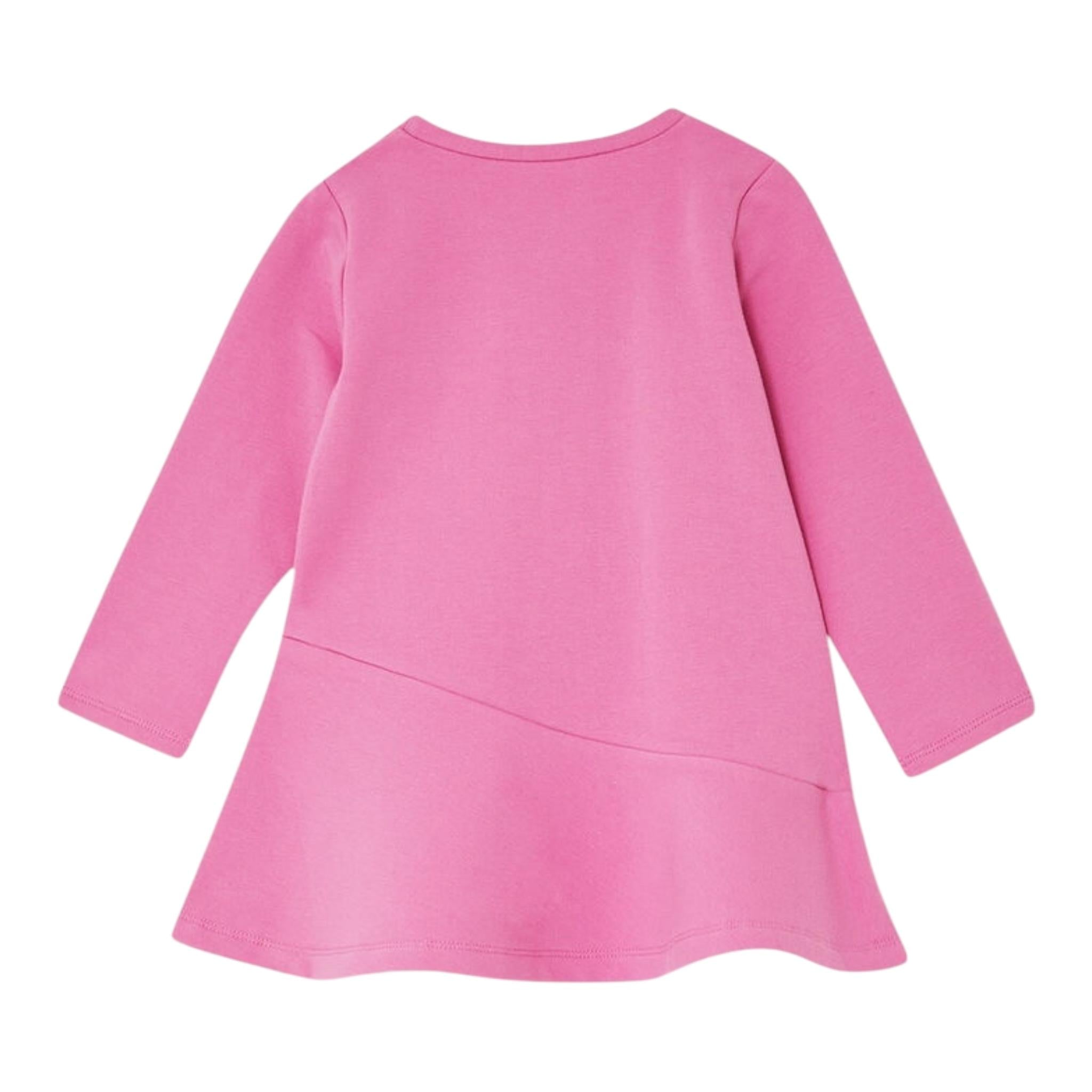 LIU JO abito modello felpa tinta unita con stampa Rosa per Bambina KF4023 ROSA LIU JO 