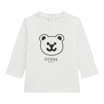 GUESS shirt girocollo tinta unita ocn logo Bianco per Neonato I4YI01K8HM4XX BIANCO GUESS 